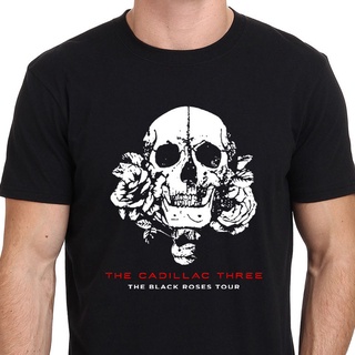 เสื้อยืดครอปเสื้อยืด พิมพ์ลาย the Cadillac Three the Black Roses TourS-5XL