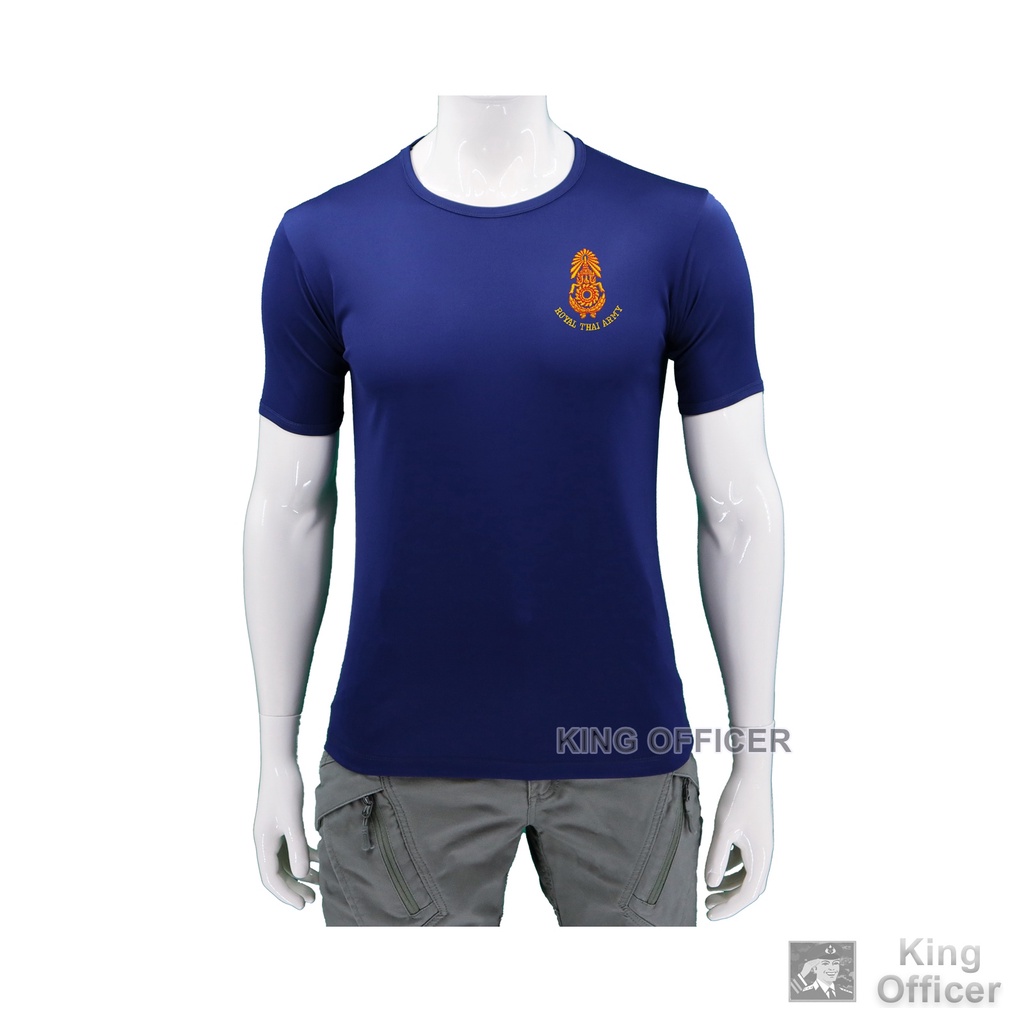 เสื้อยืดทหารบก เสื้อรองในทหาร ปักตรา กองทัพบก คอกลม ลายพราง สีดำ  สีขาว สีเขียวขี้ม้า  สีน้ำตาล  สีกรมท่า คุณภาพดี - รูปที่ 2