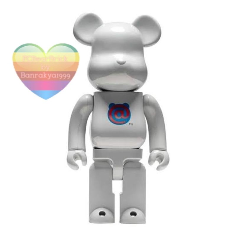 จัดส่งฟรี ✅ [[ NEW ของแท้ 100%!! ]]​ BE@RBRICK 1st MODEL WHITE CHROME 400％