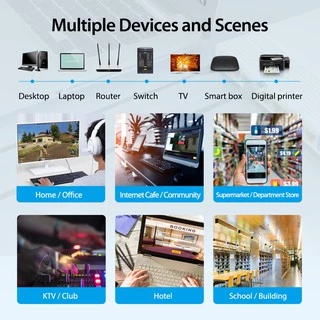 Vention Ethernet Lan Cable CAT8 40Gps 2000Mhz สายเคเบิล RJ45 สําหรับเล่นเกมความเร็วสูงระดับมืออาชีพ