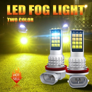 หลอดไฟตัดหมอก 30 Smd H8 H11 H3 H4 H7 Two - Color Led 9005 Hb3 9006 Hb4 H16 P13W สําหรับรถยนต์ 1 ชิ้น