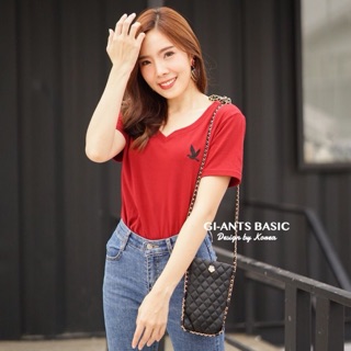 💋 Gi-ants​ BASIC OVERSIZE💋คอวีปักนก ไซต์ใหญ่​ CARDIGAN_NISTA​