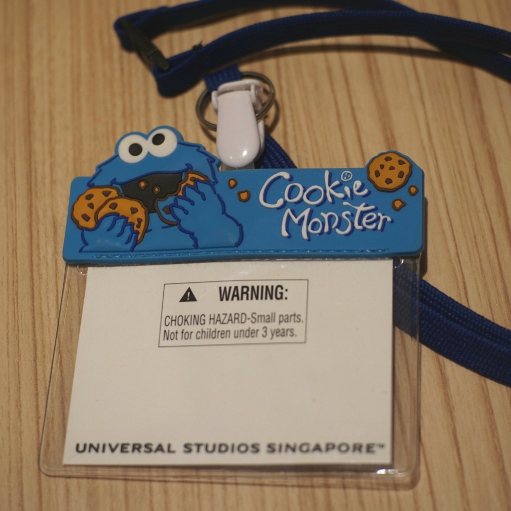 Card holder ป้ายคล้องคอ ป้ายใส่บัตรพนักงาน 🍪 Cookie Monster ของแท้ 💯% จาก Universal studio Singapore
