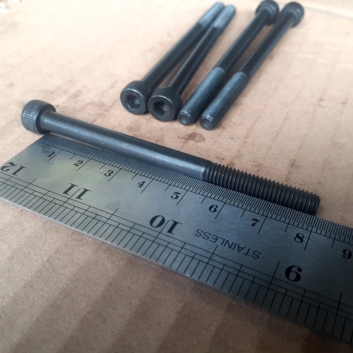 BOLT L M6X80 (8CM) STEEL / BOLT L STEEL M6 X 80 GRADE 12.9 / BOLT L STEEL M6 LENGTH 8 CM / L 6X80 KE