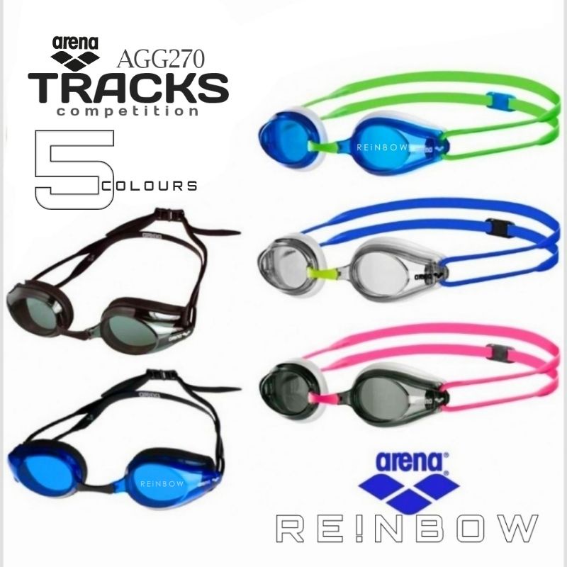 Agg270 ARENA Racing Tracks การแข่งขันแว่นตาว่ายน้ํา Mirrorless