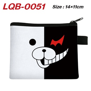 กระเป๋าใส่เหรียญ กระเป๋าใส่กุญแจ แบบพกพา ลายการ์ตูน Danganronpa Monokuma สวยหรู สําหรับเด็กนักเรียน