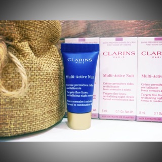 Clarins ครีมบำรุงผิวหน้า สำหรับช่วงกลางคืน Multi Active Night ก่อนนอน