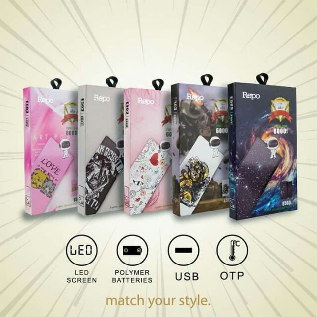 Repo E503 Powerbank 6000mAh Fashion Speical Power bank