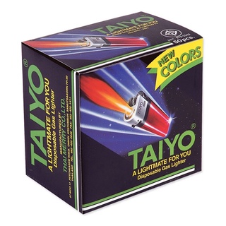 ไฟแช๊กก๊าซไทโย TAIYO สีดำ รุ่นห่อพลาสติก 50 ชิ้น