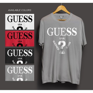 เสื้อยืดแขนสั้นพิมพ์ลายโลโก้ Guess Spot แฟชั่นผู้ชายและผู้หญิง (Aap-002)