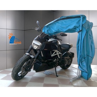 เต็นท์จอดสำเร็จรูป โรงจอดรถ CARSBRELLA รุ่น BIKE สำหรับรถมอเตอร์ไซค์ขนาดกลาง-ใหญ่ ป้องกันแสงแดด ฝุ่น ฝน และสิ่งสกปรก