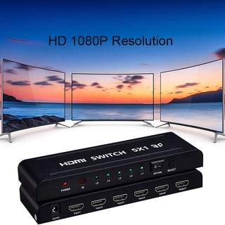 สวิตช์ HDMI 3x1 4x1 HDMI Switcher 5x1 3D 1080P อะแดปเตอร์แปลงวิดีโอเสียง สําหรับ PS3 PS4 DVD คอมพิวเตอร์ โน้ตบุ๊ก PC เป็นทีวีมอนิเตอร์