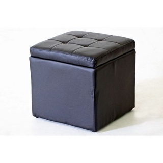 เก้าอี้สตูลเก็บของได้ 40x40x40cm สตูลนั่ง เก็บของได้ วัสดุไม้สนหุ้มหนัง Storage Stool เก้าอี้สตูลเก็บของได้ กล่องเก็บของ