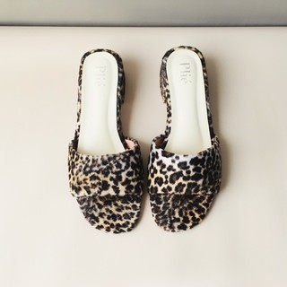 VACAY Mules 1.5" Block-heeled in leopard by plie_official , Plieshoes , Plie