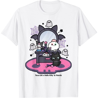 เสื้อยืดผ้าฝ้ายพรีเมี่ยม เสื้อยืด พิมพ์ลาย Hello Kitty &amp; Friends KUROMI VANITY