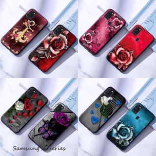 Samsung Galaxy A11 A21 A21S A31 A51 A71 เคสมือถือแบบซิลิโคน สำหรับ ดอกกุหลาบ