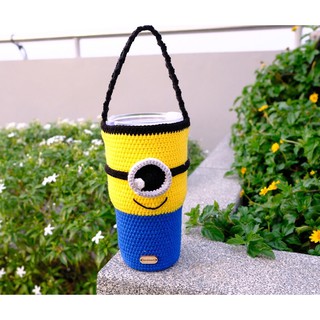 มินเนี่ยน สายดำ พร้อมส่ง! ถุงหิ้วแก้ว / ปลอกสวมแก้วเยติ ขนาด 30oz. ลายMinion