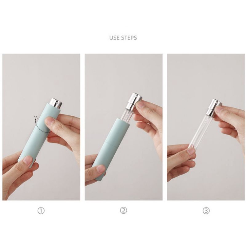 【M&P】⭐ ขวดแบ่งน้ำหอมพกพาแบบหมุนเปิด 10 ml สีพลาสเทล