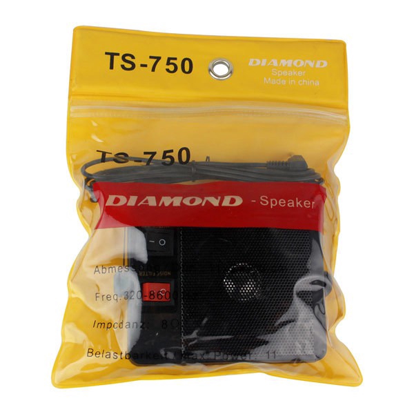 Diamond Heavy Duty TS-750 ลําโพงภายนอก สําหรับวิทยุ YAESU ICOM KENWOOD CB 3.5 มม.