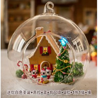 💥 SALE 💥 DIY Mini Hanging Ball - Christmas House มอบให้เป็นของขวัญวันคริสมาสนี้ แบบแขวนหรือตั้งโต๊ะได้ค่ะ