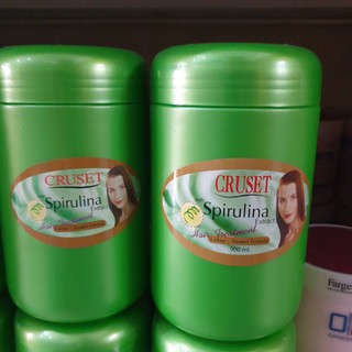 🐉Cruset treatment spirulina ทรีทเม้นท์ หมักผม ครูเซ็ท **สูตรสไปรูไลน่า*** 1000กรัม สำหรับผมผ่านการไดร์ ทำสี