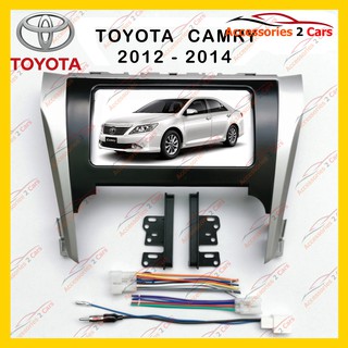 กรอบหน้าวิทยุ TOYOTA CAMRY 2012 แอร์หมุน รหัส NV-TO-059