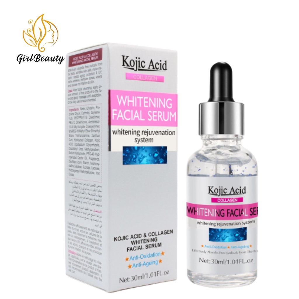 Guanjing KOJIC ACID COLLAGEN WHITENING FACE SERUM 30ML (GJ7002)