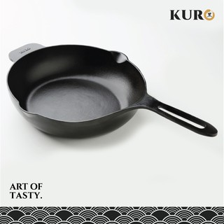 KURO กระทะเหล็กหล่อด้ามจับ ก้นลึก รุ่นฮารุ ขนาด 11 นิ้ว Haru the 11-inch Cast Iron Skillet