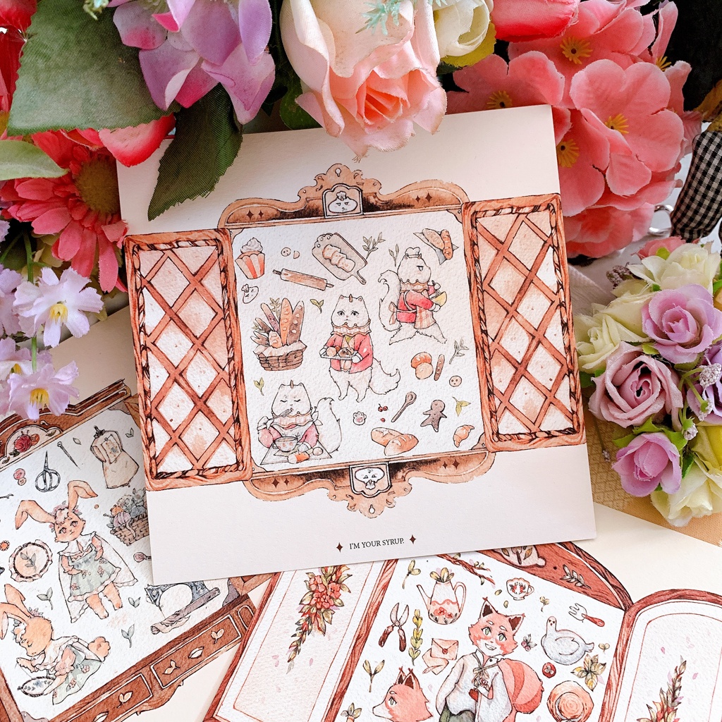 อาร์ตปริ๊นท์ art print ลายออริจินัล ชุด Tale of Forest - Open Closet ภาพสีน้ำ [Syrup Ai]