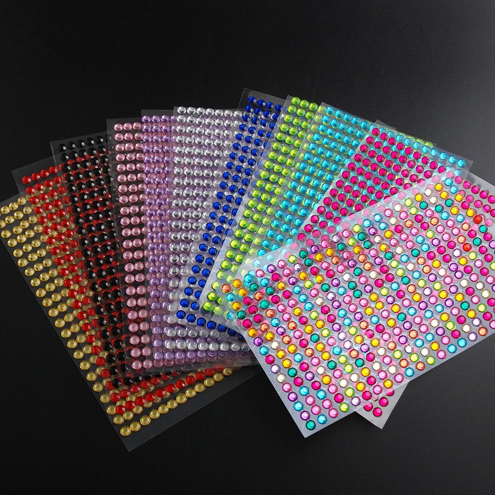 5 มม.352 ชิ้น/เซ็ตอะคริลิคคริสตัล Rhinestones Tattoo สติกเกอร์ Mobile Decor Decal จัดแต่งทรงผมเพชร Self กาวสติกเกอร์สมุดภาพตกแต่งเทศกาลแต่งหน้าเครื่องมือ