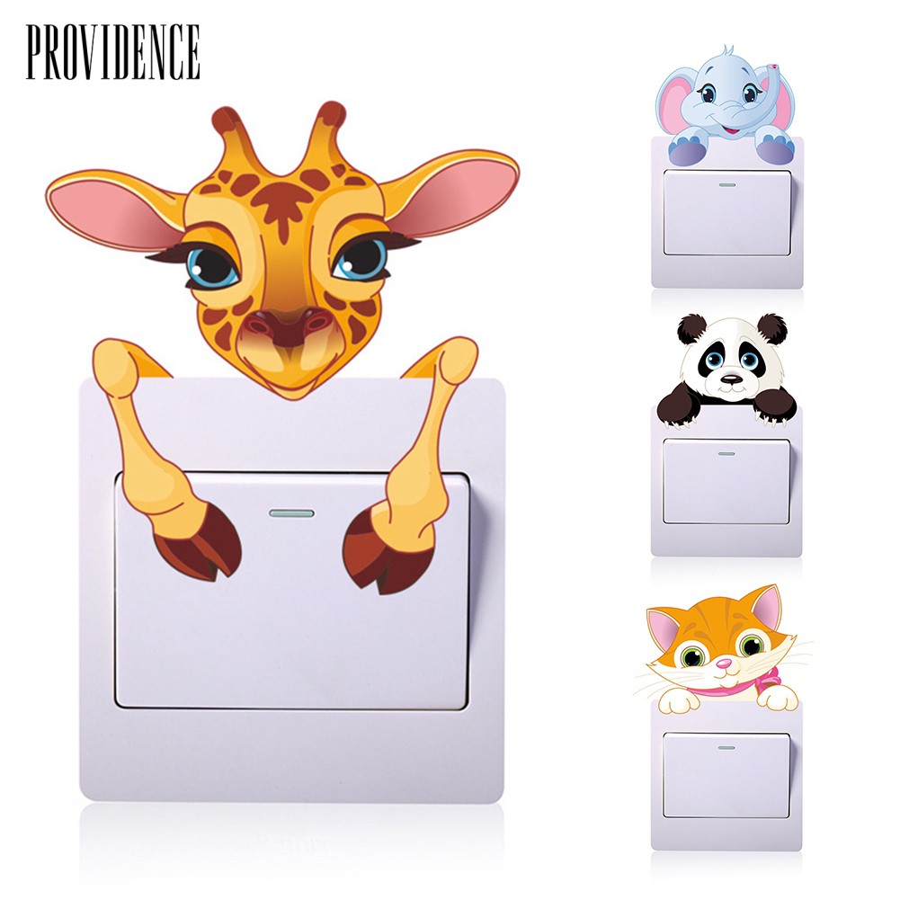 Providence08 Elephant Panda Light Switch Button Sticker Socket