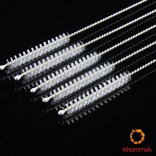 Khummak แปรงล้างหลอดดูด จุกนม ขนไนล่อน ไม่ทำให้เป็นรอย Stainless steel soft straw straw brush
