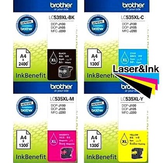 หมึกอิงค์เจ็ท สีดำ Brother LC-539XLBK / LC-535XLC / LC-535XLM / LC-535XLY