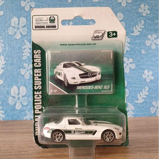 โมเดลรถเหล็ก Majorette MERCEDES-BENZ SLS _ DUBAI POLICE SUPER CARS #White รถตำรวจดูไบ โมเดลรถสะสม