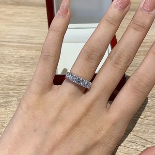 💍แหวนเพชรแถว 5เม็ด เม็ดละ 20ตังค์ 5เม็ด รวม 1กะรัต🥰💎 น้ำสวยมาก ไม่ติดฟ้า เล่นไฟสุดๆ💕💎