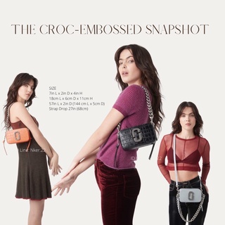 THE CROC-EMBOSSED SNAPSHOT แท้ราคาดีที่สุด