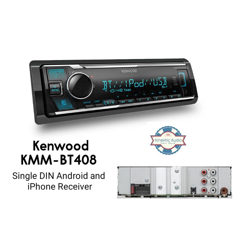 Kenwood kmm-bt408 - ตัวรับสัญญาณ Android และ iPhone แบบ Single DIN