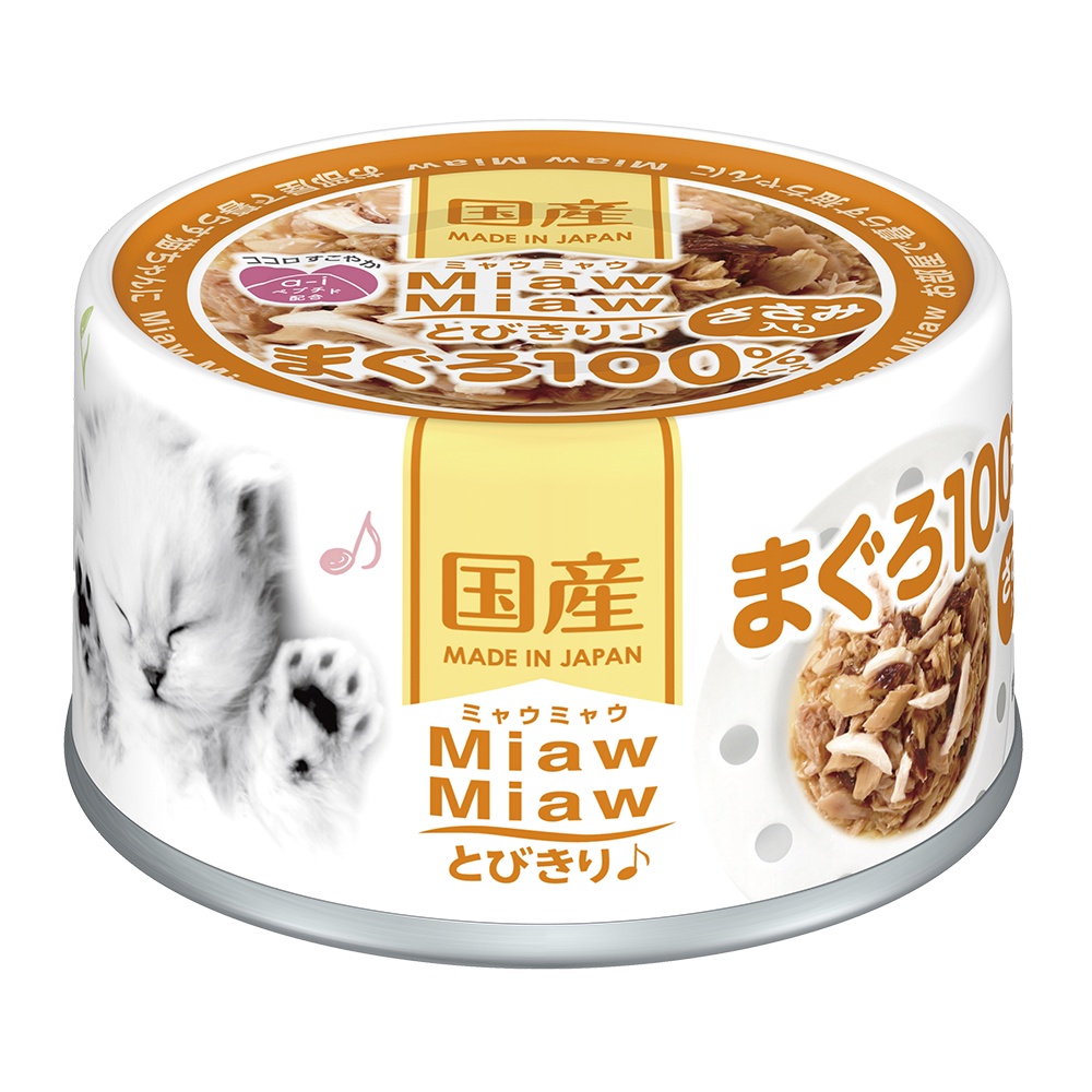AIXIA อาหารเปียก เมี้ยว เมียว โทะบิกิริ ปลาทูน่ากับเนื้อไก่ 60 กรัม