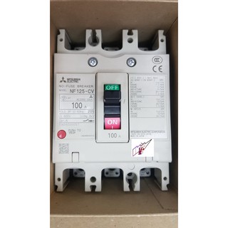 MISUBISHI MCCB เบรกเกอร์ มิตซูบิชิ NF125-CV 3P 80A 100A 125A 200A 250A 3เฟส พร้อมใบกำกับภาษี