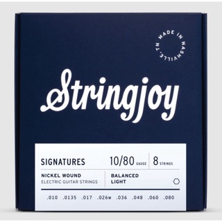 Stringjoy Signatures สายกีตาร์ไฟฟ้า 8 สาย เบอร์ 10 - 80 (8 string set) **US Made**