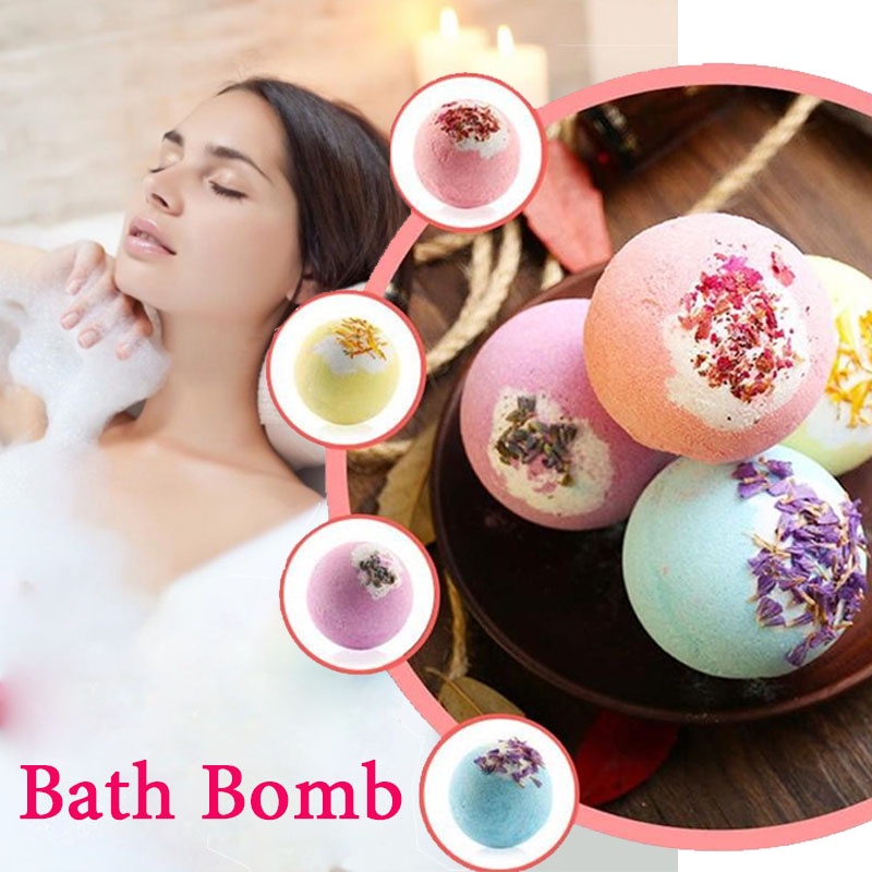 <พร้อมส่ง> Bath Bomb บาธบอมตีฟอง สปาขัดผิว สปาแช่ตัวในอ่าง สบู่แช่ตัว bubble bath essential oil