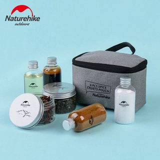 Naturehike Convenient seasoning bottle set (large grey 8in1) NH19T002-P