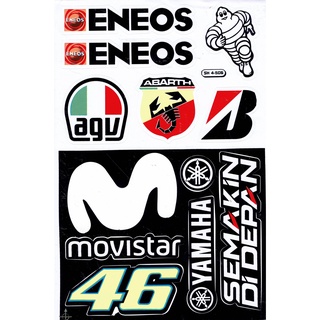 สติกเกอร์แต่งรถ ติดรถยนต์ รถมอเตอร์ไซค์ หมวกกันน็อค โลโก้ สปอนเซอร์ Racing sticker Sponsor ขนาด 27 x 18 cm ST294