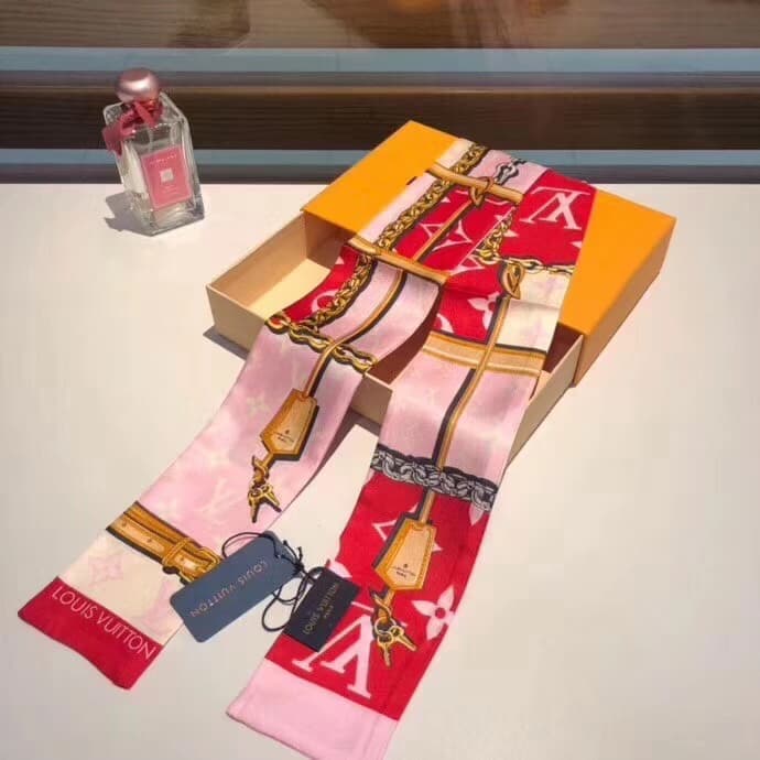 ผ้าพันคอ ผ้าพันหูกระเป๋า ผ้าพันคอแบรนด์ ป้ายLV💝พร้อมส่งจากไทย🇹🇭💝 ผ้าพันคอแฟชั่น ขนาด8×120 cm.ผ้าคาดผ
