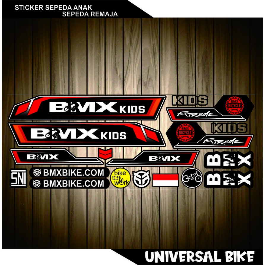 CHILDRENS BIKE STRIPING STICKER BMX BIKE / CHILDRENS BIKE VARIATION BIKE LIS BMX ALL VARIATIONS SIMP