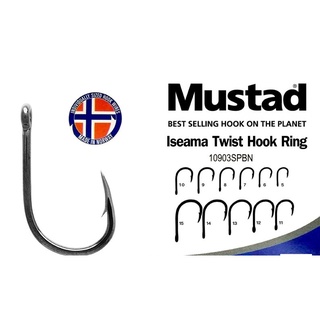 ตัวเบ็ด Mustad รุ่น ISEAMA TWIST WITH RING HOOK รหัส 10903SPBN