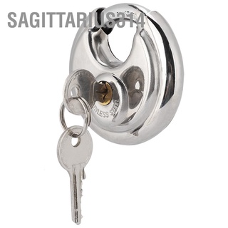 Sagittarius314 Stainless Steel Round shape Padlock Key for Outdoor Warehouse Fences Cabinet Locks