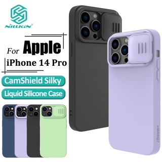 Nillkin CamShield Silky เคส สําหรับ iPhone 14 Pro เคสโทรศัพท์ กล้องเลื่อน ซิลิโคนเหลว กันกระแทก ฝาหลัง