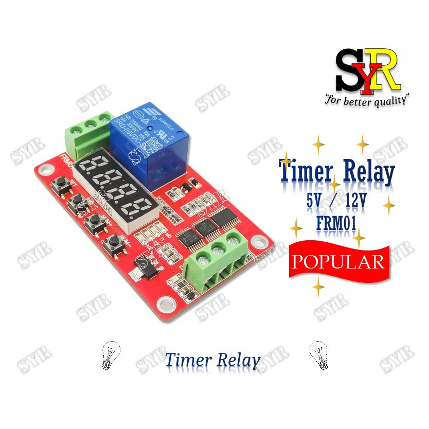 [มาใหม่] โมดูลรีเลย์ตั้งเวลามัลติฟังก์ชั่น - FRM01 5v /12v mdl ( PR2005A / PR2005B / PR2005C )