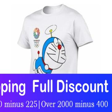 เสื้อยืดอินเทรนด์ผู้ชายอินเทรนด์ผู้หญิงโตเกียวโอลิมปิก เสื้อยืดแขนสั้น เสื้อยืดแขนสั้นพิมพ์ลาย Tokyo